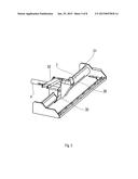 DEVICE FOR SECURING A GOODS TRANSPORTATION VEHICLE TO A DOCK AND     INSTALLATION COMPRISING SAID DEVICE diagram and image