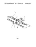 DEVICE FOR SECURING A GOODS TRANSPORTATION VEHICLE TO A DOCK AND     INSTALLATION COMPRISING SAID DEVICE diagram and image