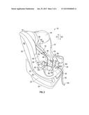SEAT WITH UPWARDLY PROJECTING HARNESS STRAPS diagram and image