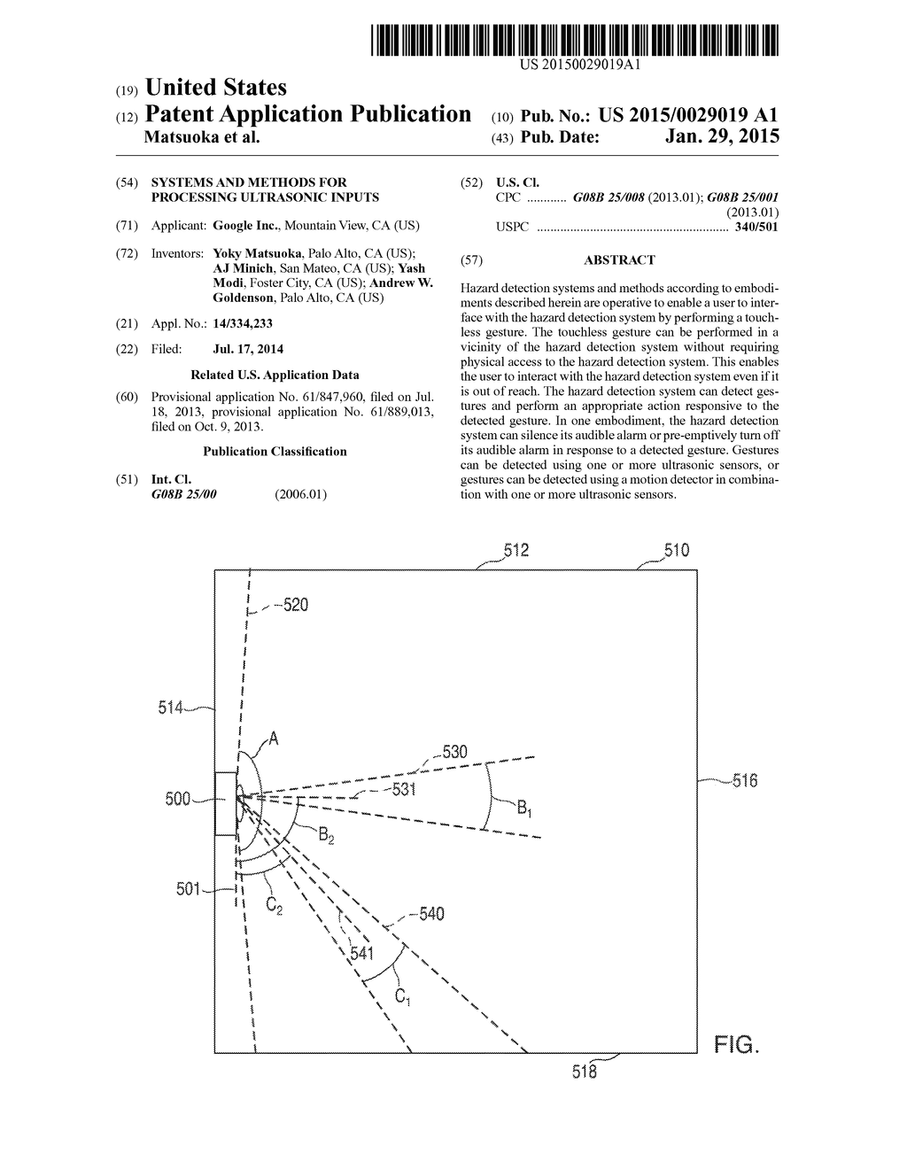 SYSTEMS AND METHODS FOR PROCESSING ULTRASONIC INPUTS - diagram, schematic, and image 01