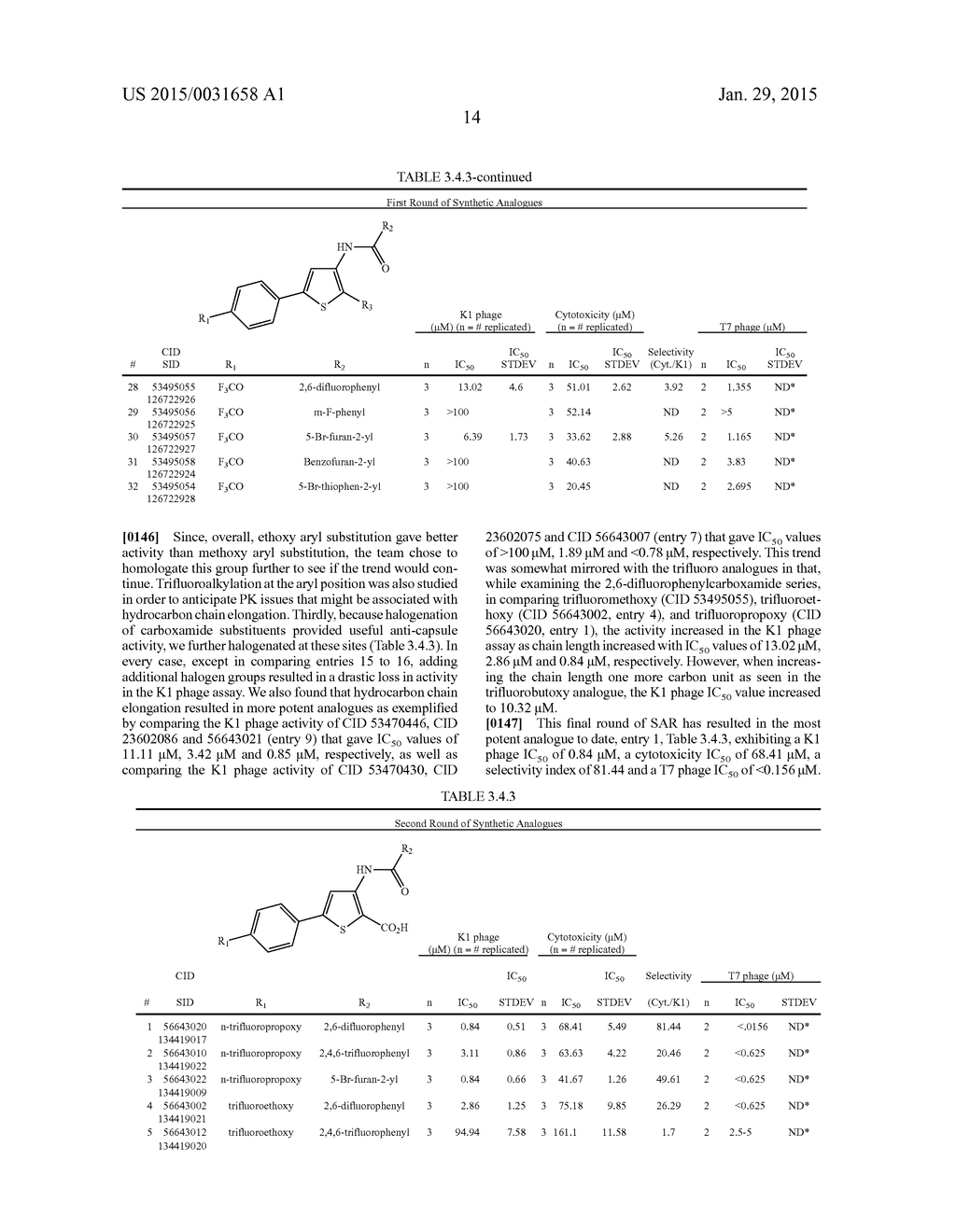 ETHOXYPHENYL THIENYL COMPOUNDS AND METHODS FOR THE TREATMENT OFBACTERIAL     INFECTIONS - diagram, schematic, and image 29