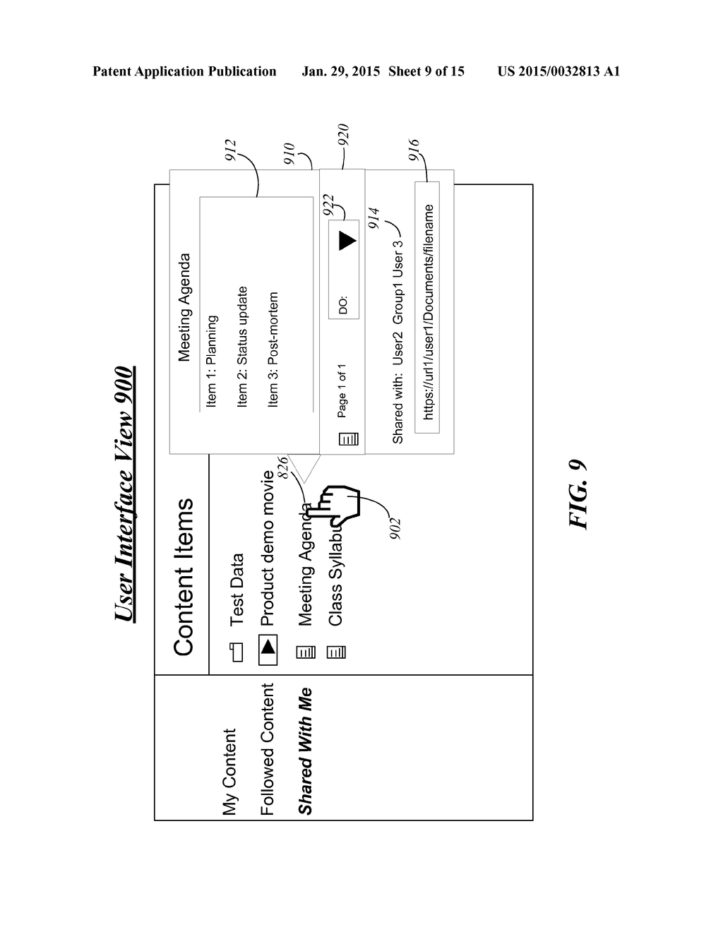 TECHNIQUES TO LOCATE AND DISPLAY CONTENT SHARED WITH A USER - diagram, schematic, and image 10