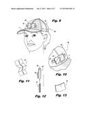 NOVELTY APPAREL WITH MULTIPLE ATTACHED CONFORMABLE SELECTABLE INDICIA diagram and image