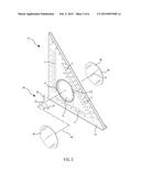 TRIANGLE RULER CAPABLE OF MEASURING ANGLES diagram and image