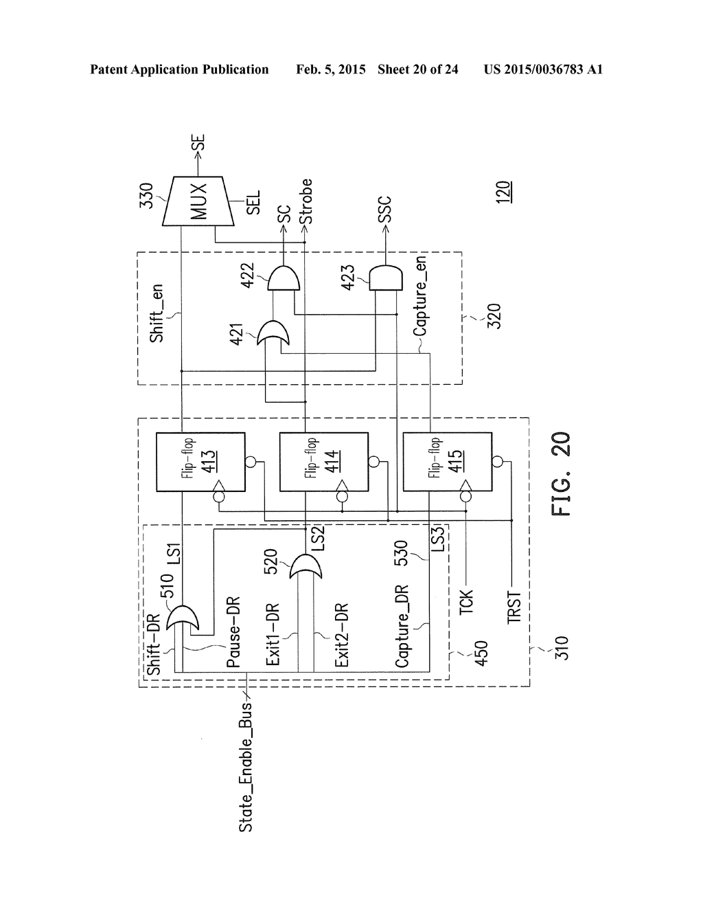 DEVICE AND METHOD FOR GENERATING INPUT CONTROL SIGNALS OF A SERIALIZED     COMPRESSED SCAN CIRCUIT - diagram, schematic, and image 21