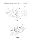 MOLDING ELEMENT COMPRISING CUTTING MEANS FOR MOLDING AND VULCANIZING A     TIRE TREAD diagram and image