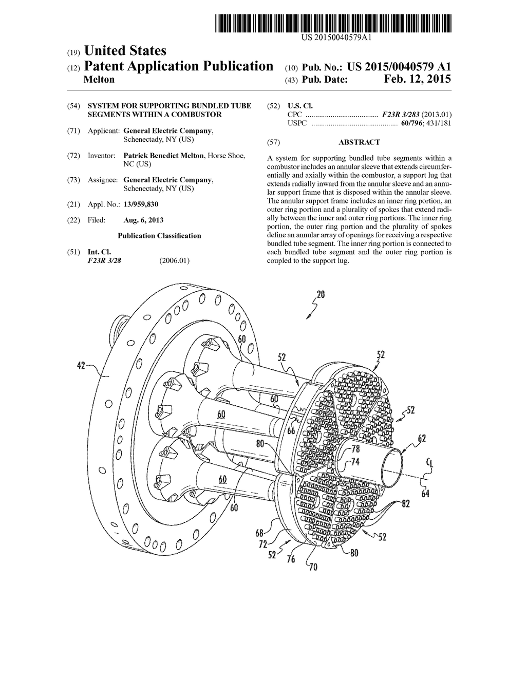 SYSTEM FOR SUPPORTING BUNDLED TUBE SEGMENTS WITHIN A COMBUSTOR - diagram, schematic, and image 01