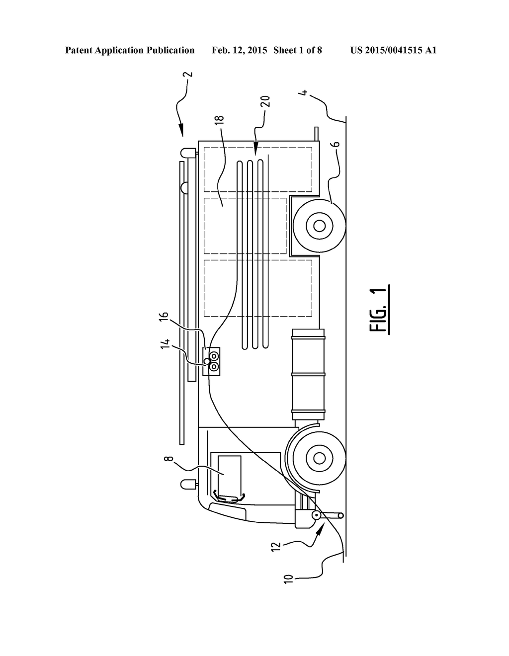 DEVICE FOR RETRACTING A HOSE, AND VEHICLE AND METHOD THEREFOR - diagram, schematic, and image 02