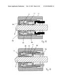 Current-carrying lead and plug connector having such a current-carrying     lead diagram and image