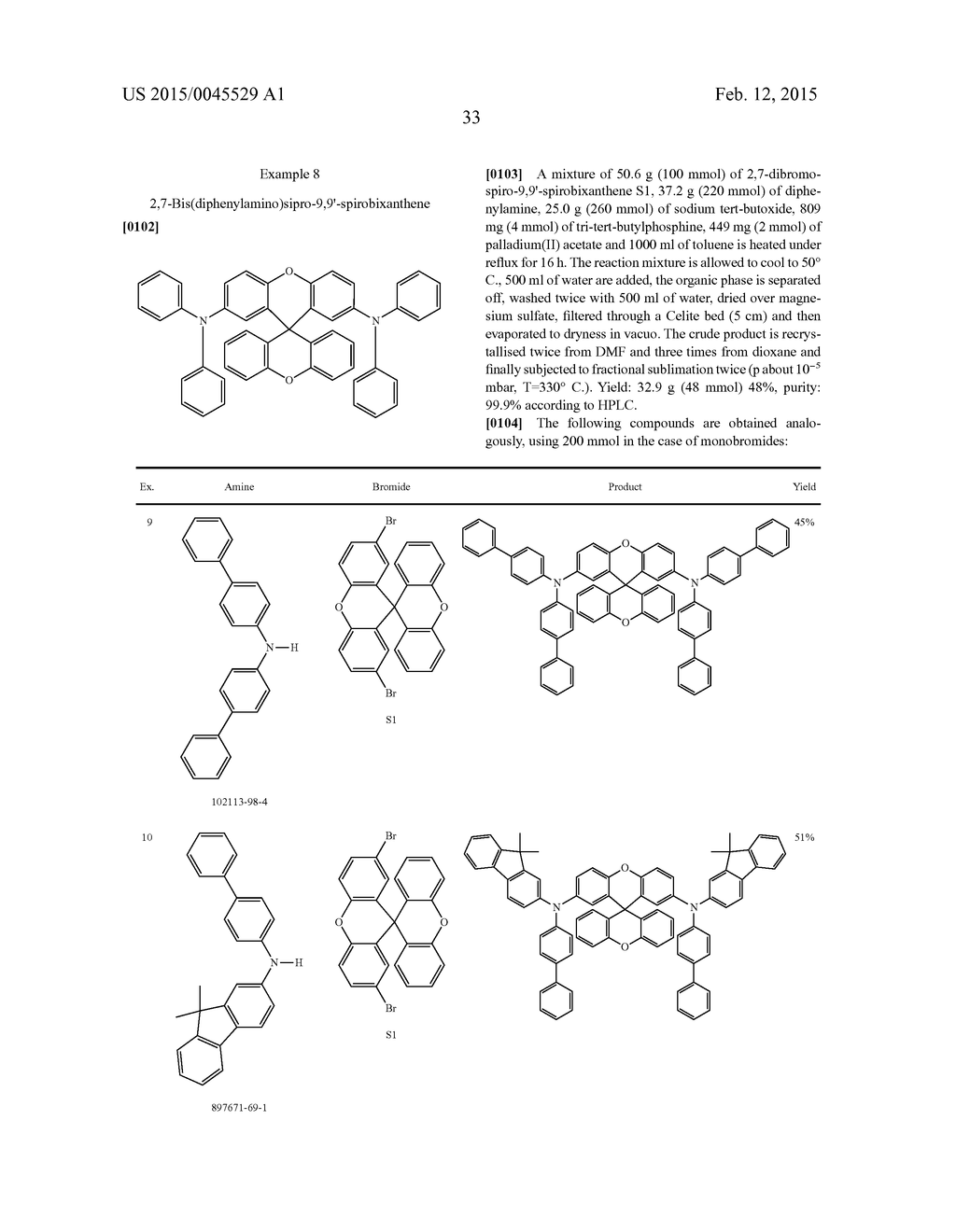 9,9'-SPIROBIXANTHENE DERIVATIVES FOR ELECTROLUMINESCENT DEVICES - diagram, schematic, and image 34