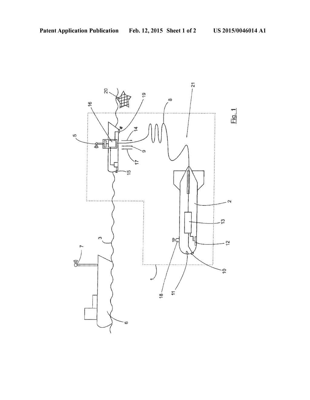 UNDERWATER WORKING SYSTEM AND METHOD FOR OPERATING AN UNDERWATER WORKING     SYSTEM - diagram, schematic, and image 02