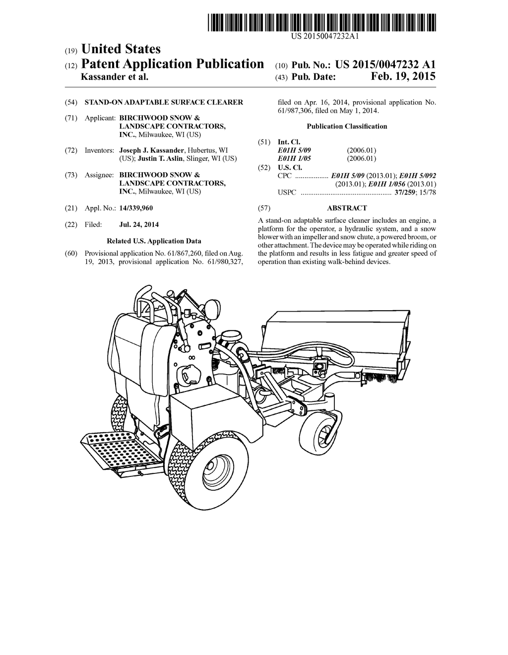 STAND-ON ADAPTABLE SURFACE CLEARER - diagram, schematic, and image 01