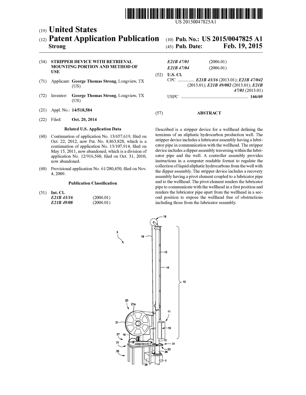 STRIPPER DEVICE WITH RETRIEVAL MOUNTING PORTION AND METHOD OF USE - diagram, schematic, and image 01