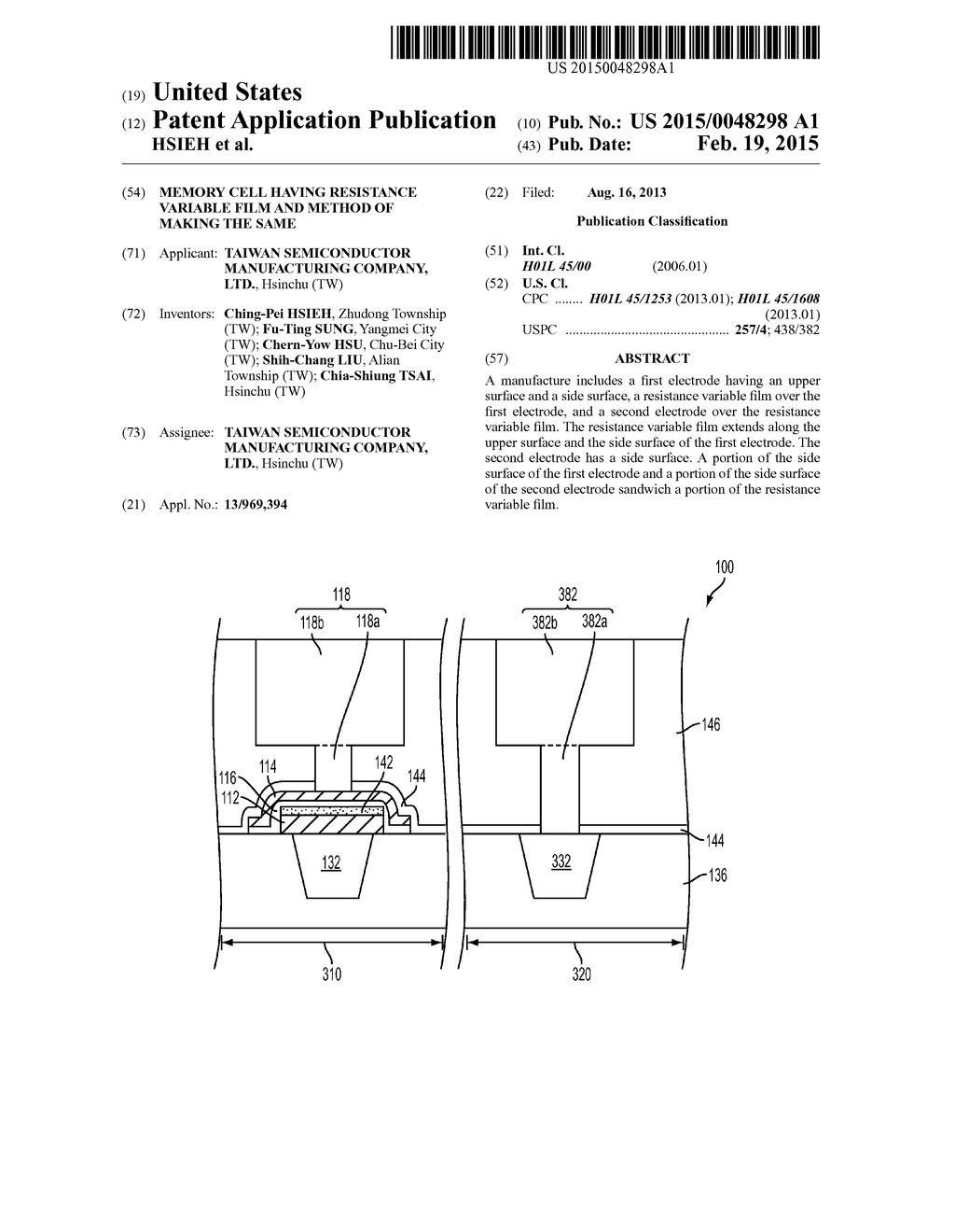 MEMORY CELL HAVING RESISTANCE VARIABLE FILM AND METHOD OF MAKING THE SAME - diagram, schematic, and image 01