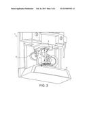 DISPENSER WITH HOLDING SYSTEM FOR RECEPTACLES OF DIFFERENT SIZES diagram and image