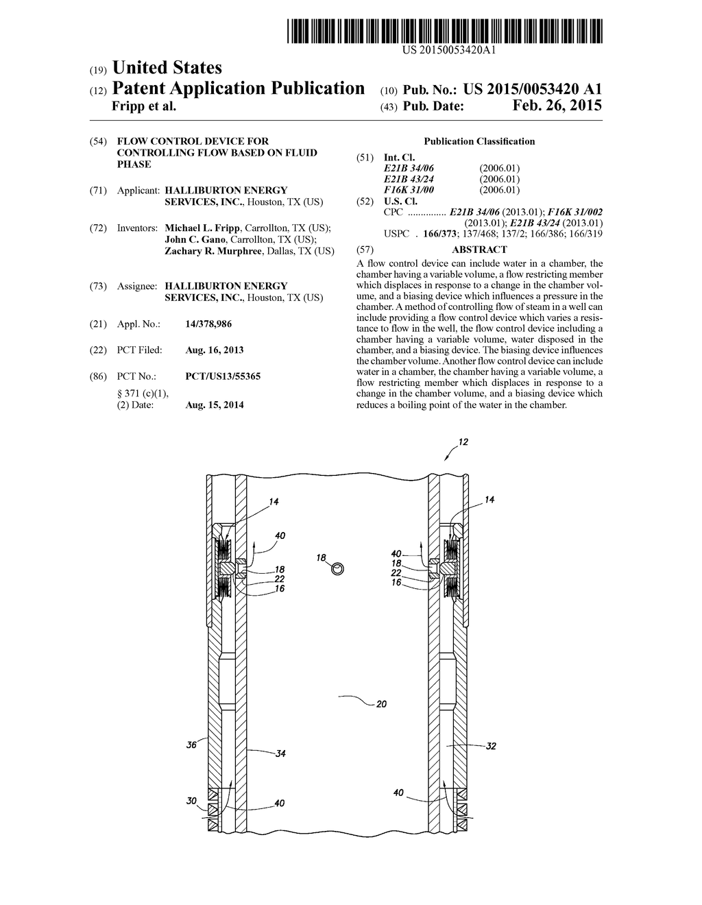 FLOW CONTROL DEVICE FOR CONTROLLING FLOW BASED ON FLUID PHASE - diagram, schematic, and image 01