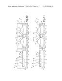 INTEGRATED DEVICE WITH RAISED LOCOS INSULATION REGIONS AND PROCESS FOR     MANUFACTURING SUCH DEVICE diagram and image