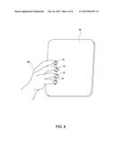 Adhesive backed Finger Holds and Purlicue Stop for fitment to Handheld     Devices diagram and image