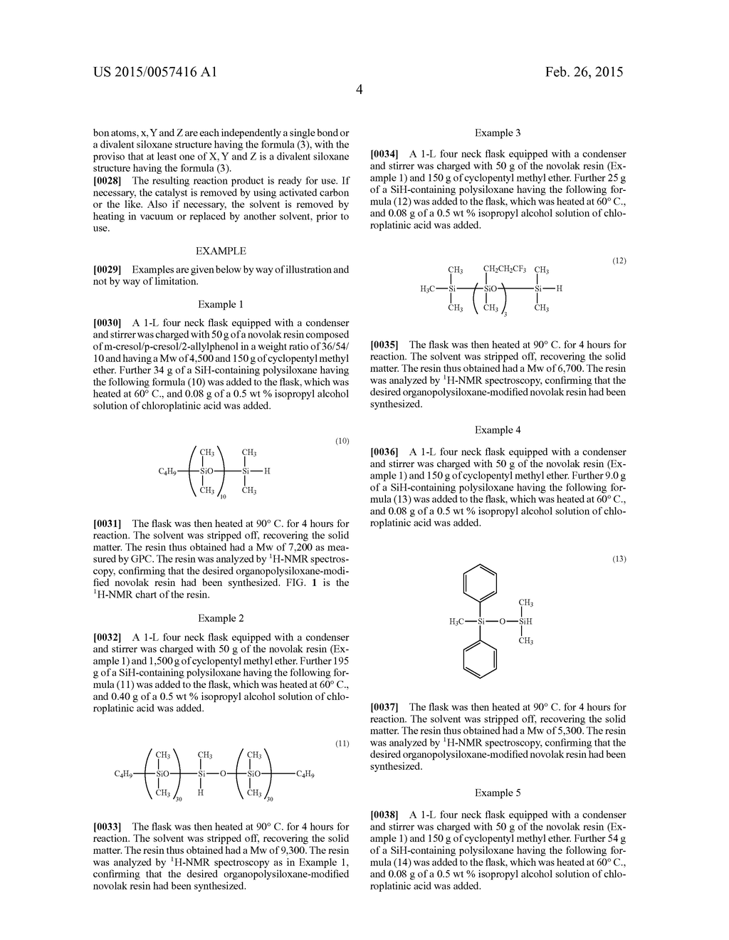 ORGANOSILOXANE-MODIFIED NOVOLAK RESIN AND MAKING METHOD - diagram, schematic, and image 06