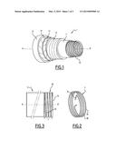 ASSEMBLY CONSISTING OF A FLEXIBLE TUBULAR PIPE FOR TRANSPORTING     HYDROCARBON FLUIDS AND A SECONDARY METAL TUBE diagram and image