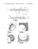 ASSEMBLY CONSISTING OF A FLEXIBLE TUBULAR PIPE FOR TRANSPORTING     HYDROCARBON FLUIDS AND A SECONDARY METAL TUBE diagram and image