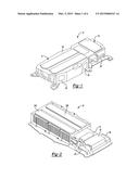 DUCT TO INFLUENCE AIR COOLING DISTRIBUTION TO BATTERY MODULE AND DC/DC     MODULE diagram and image