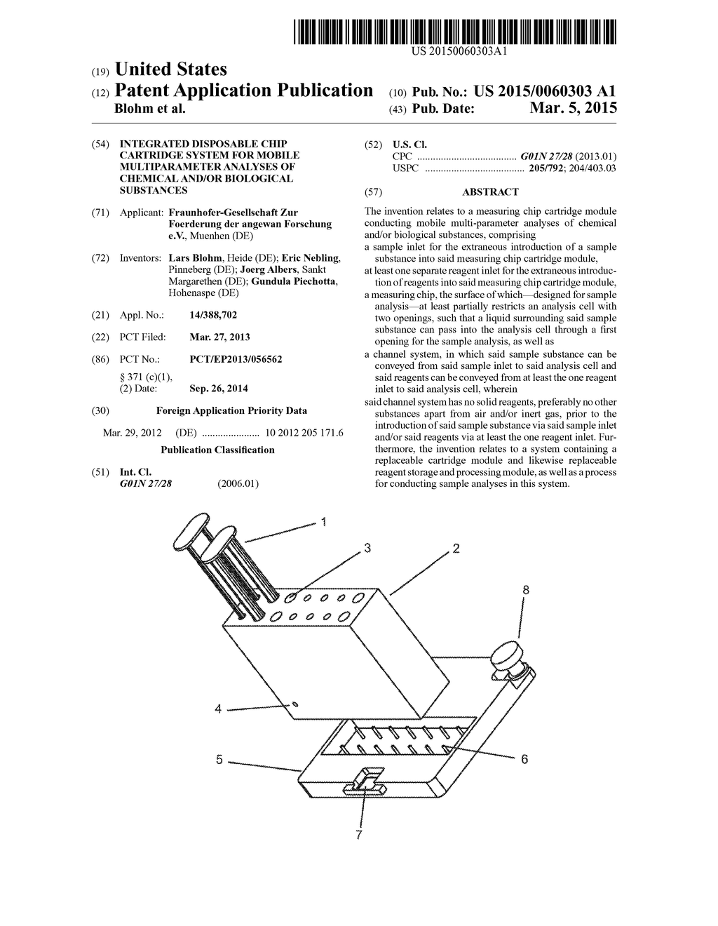 INTEGRATED DISPOSABLE CHIP CARTRIDGE SYSTEM FOR MOBILE MULTIPARAMETER     ANALYSES OF CHEMICAL AND/OR BIOLOGICAL SUBSTANCES - diagram, schematic, and image 01