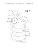 Hood for Preventing the Discharge of Debris from a Wastewater Collection     Basin diagram and image