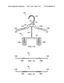 Hanger with securing panels diagram and image