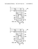 Hanger with securing panels diagram and image