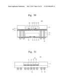 PACKAGE-ON-PACKAGE DEVICES, METHODS OF FABRICATING THE SAME, AND     SEMICONDUCTOR PACKAGES diagram and image