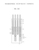 SEMICONDUCTOR DEVICES INCLUDING INSULATING EXTENSION PATTERNS BETWEEN     ADJACENT LANDING PADS AND METHODS OF FABRICATING THE SAME diagram and image