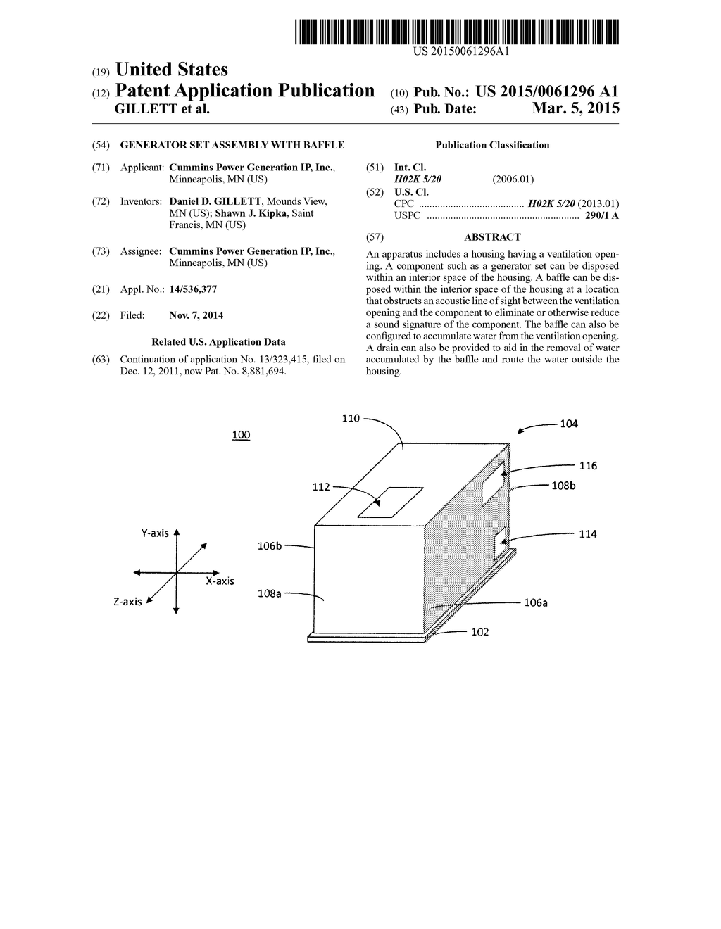 GENERATOR SET ASSEMBLY WITH BAFFLE - diagram, schematic, and image 01