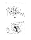 TOOL SUPPORT INCORPORATING A GUIDANCE SYSTEM SPACED APART FROM THE TOOL     AND MACHINING DEVICE INCORPORATING THE TOOL SUPPORT diagram and image