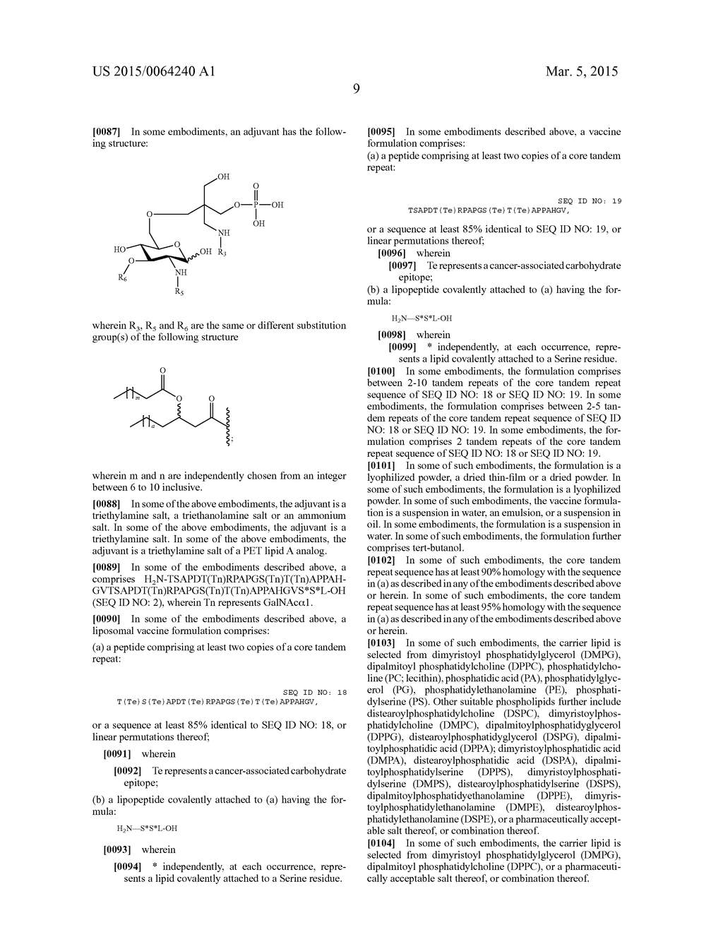 MUC1 Based Glycolipopeptide Vaccine with Adjuvant - diagram, schematic, and image 19