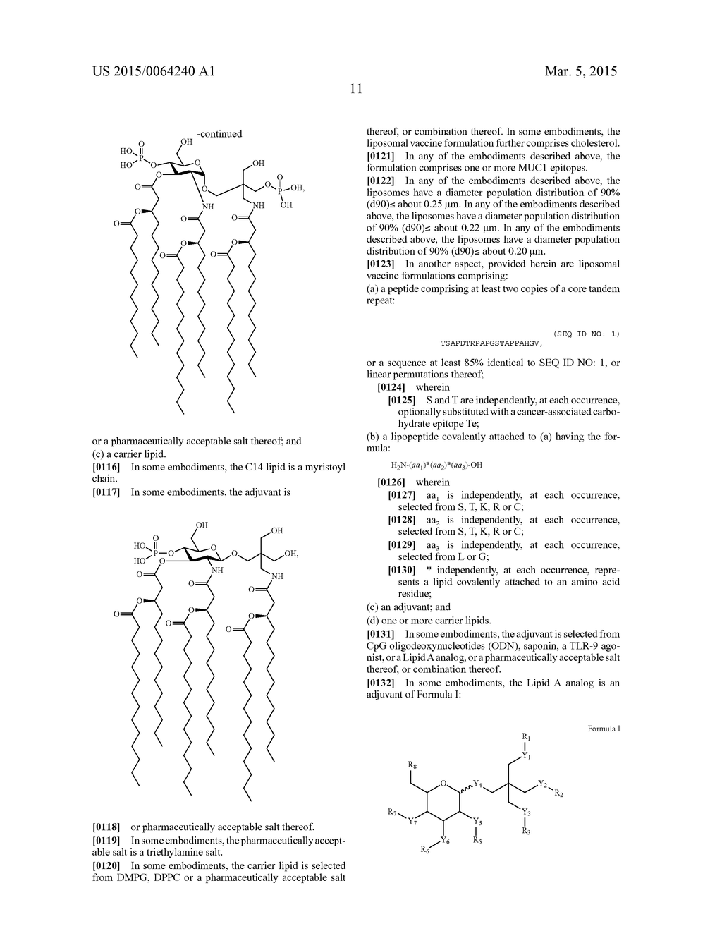 MUC1 Based Glycolipopeptide Vaccine with Adjuvant - diagram, schematic, and image 21