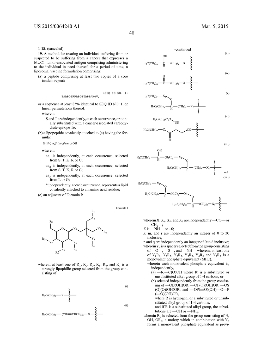 MUC1 Based Glycolipopeptide Vaccine with Adjuvant - diagram, schematic, and image 58