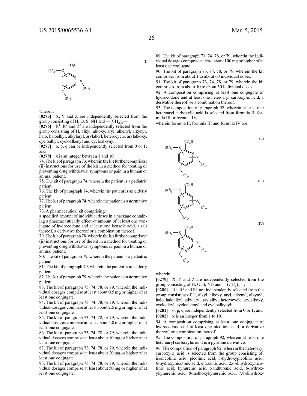 Benzoic Acid, Benzoic Acid Derivatives and Heteroaryl Carboxylic Acid     Conjugates of Hydrocodone, Prodrugs, Methods of Making and Uses Thereof - diagram, schematic, and image 62