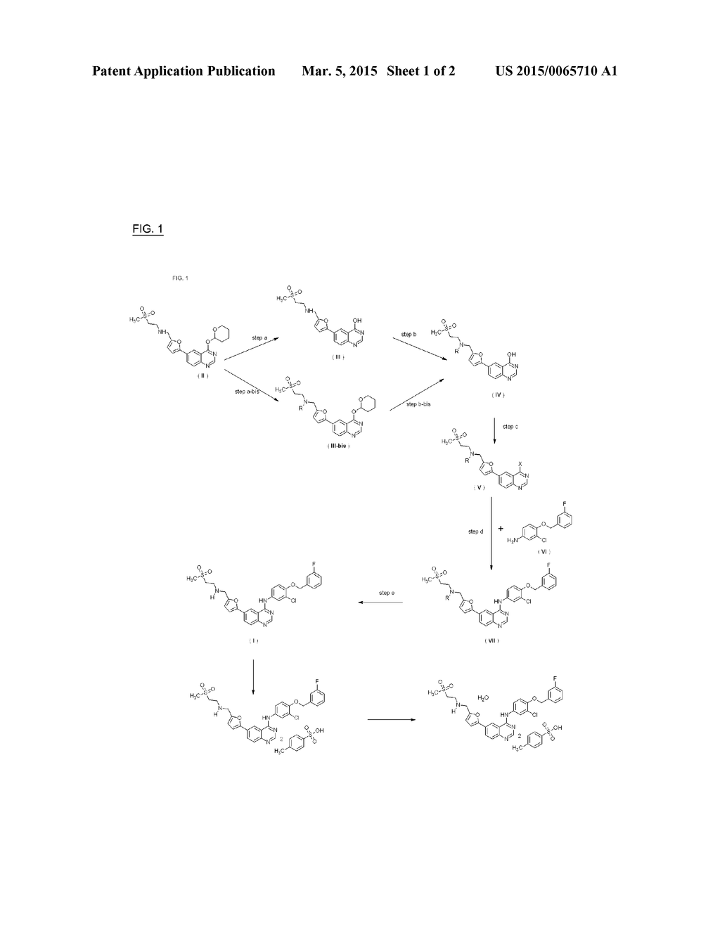 EFFICIENT PROCESS FOR THE PREPARATION OF LAPATINIB AND SALTS THEREOF BY     MEANS OF NEW INTERMEDIATES - diagram, schematic, and image 02