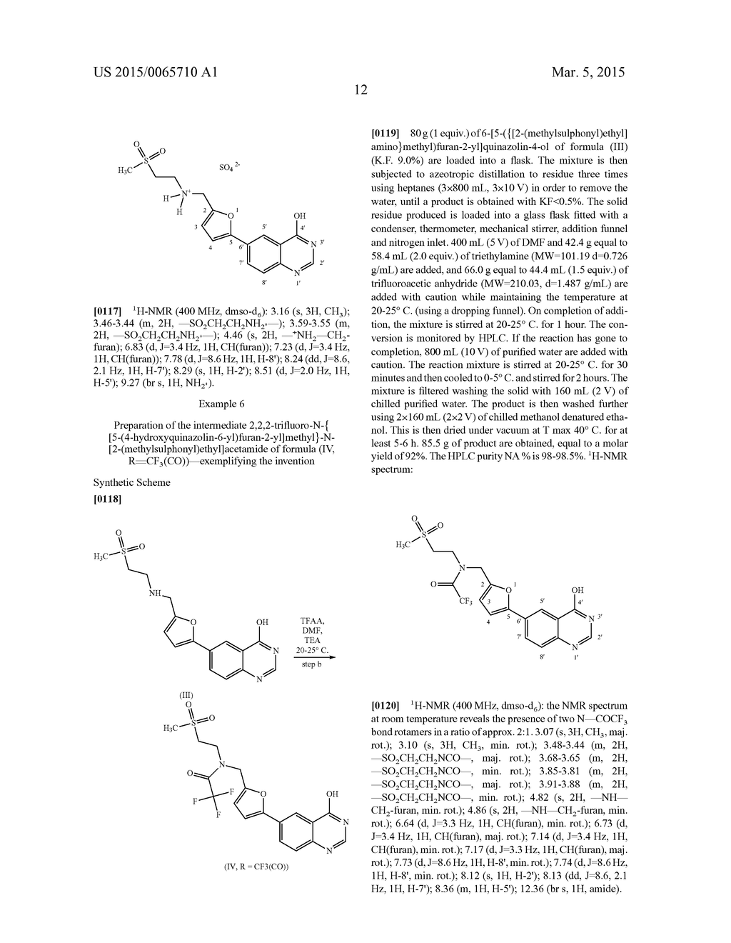 EFFICIENT PROCESS FOR THE PREPARATION OF LAPATINIB AND SALTS THEREOF BY     MEANS OF NEW INTERMEDIATES - diagram, schematic, and image 15