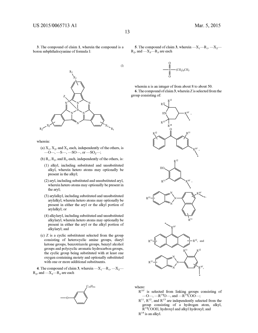 BORON SUBPHTHALOCYANINE COMPOUNDS AND METHOD OF MAKING - diagram, schematic, and image 14