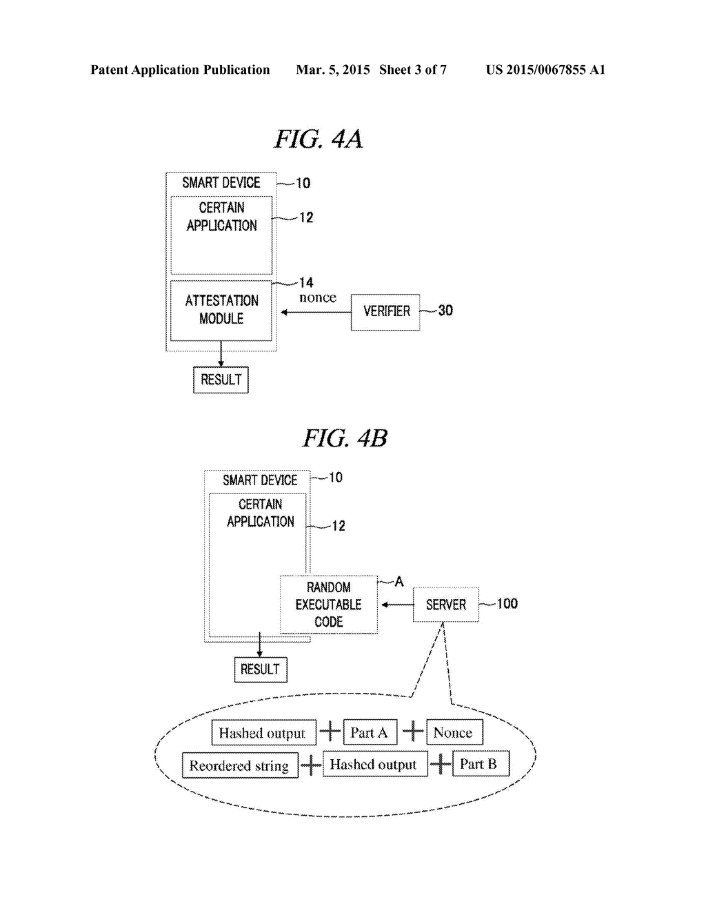 SERVER AND METHOD FOR ATTESTING APPLICATION IN SMART DEVICE USING RANDOM     EXECUTABLE CODE - diagram, schematic, and image 04