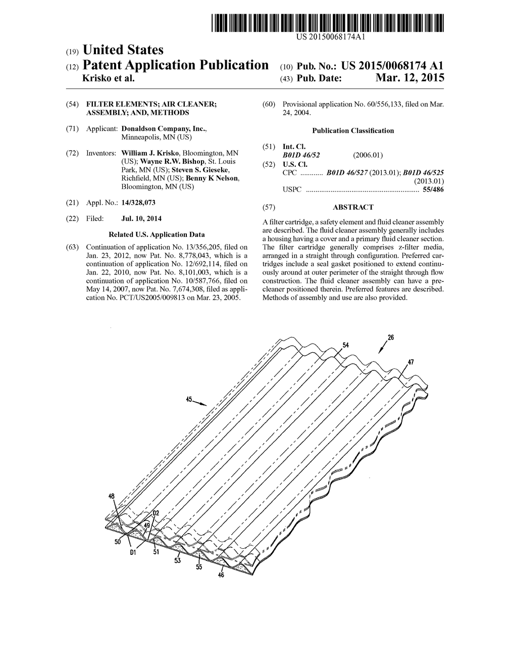 FILTER ELEMENTS; AIR CLEANER; ASSEMBLY; AND, METHODS - diagram, schematic, and image 01