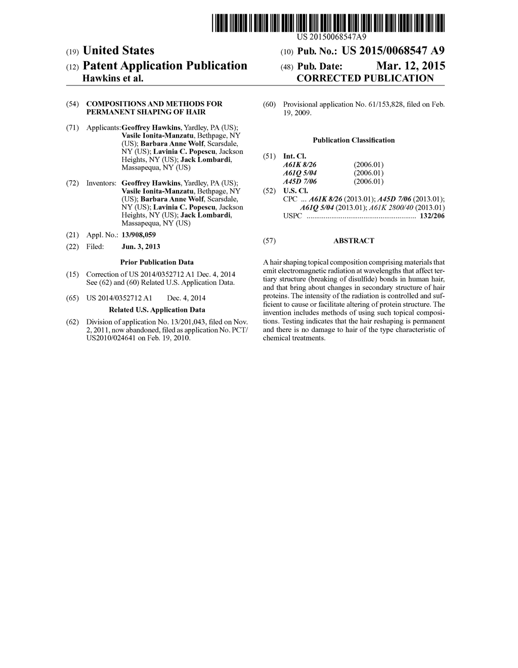 Compositions And Methods For Permanent Shaping Of Hair - diagram, schematic, and image 01