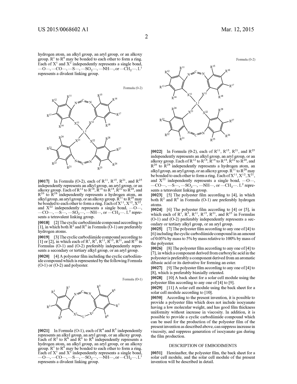 CYCLIC CARBODIIMIDE COMPOUND, POLYESTER FILM, BACK SHEET FOR SOLAR CELL     MODULE, AND SOLAR CELL MODULE - diagram, schematic, and image 03