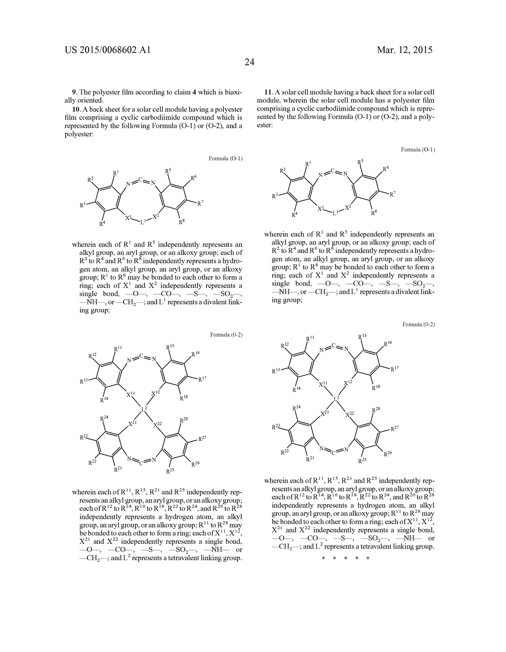 CYCLIC CARBODIIMIDE COMPOUND, POLYESTER FILM, BACK SHEET FOR SOLAR CELL     MODULE, AND SOLAR CELL MODULE - diagram, schematic, and image 25