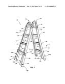 ADJUSTABLE LADDERS, LADDER COMPONENTS AND RELATED METHODS diagram and image