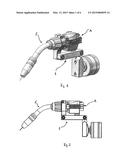 MOUNT FOR A WELDING GUN FOR CONNECTING SAID WELDING GUN TO AN ARM OF A     WELDING ROBOT diagram and image