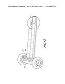 TRANSPORTATION DEVICE WITH PIVOTING AXLE diagram and image
