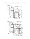 AIRCRAFT CABIN PARTITION MONUMENT WITH STOWAGE COMPARTMENT diagram and image